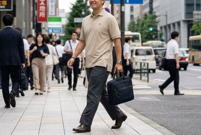 ゴルフ用のポロシャツは「休日のお父さん」に見える(画像=プレジデントオンライン編集部にてAdobe Fireflyで作成)