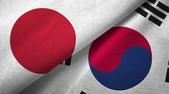 日韓の国旗