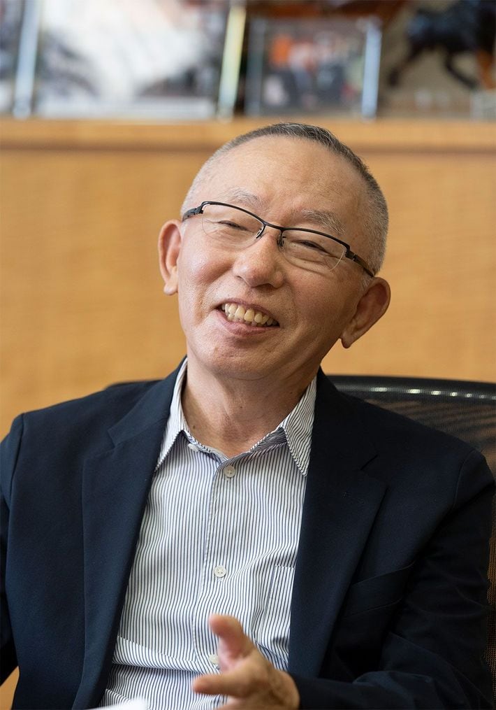 ファーストリテイリングの柳井正会長兼社長（撮影＝大沢尚芳）