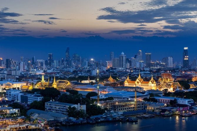 ワット・プラ・ケオが見えるバンコクの景色