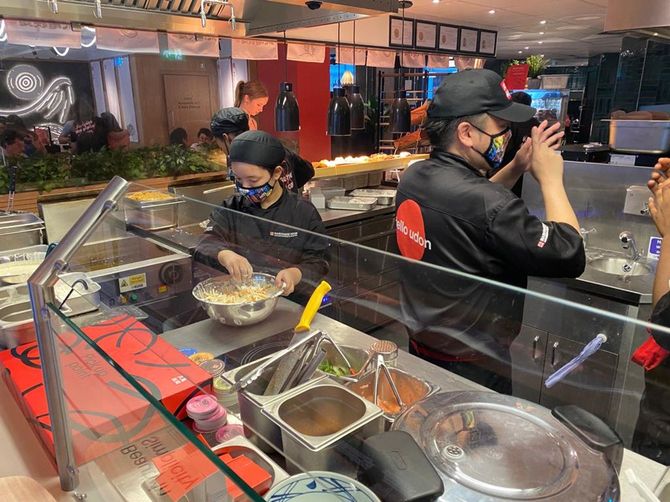 丸亀製麺ロンドン店。