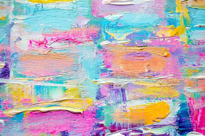 手描きのアクリル画