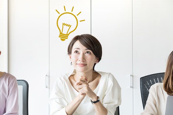 会議中にひらめいた女性