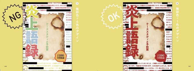 使用する色数を減らすと資料全体に統一感が出て、強調したい箇所に視線を誘導することができる