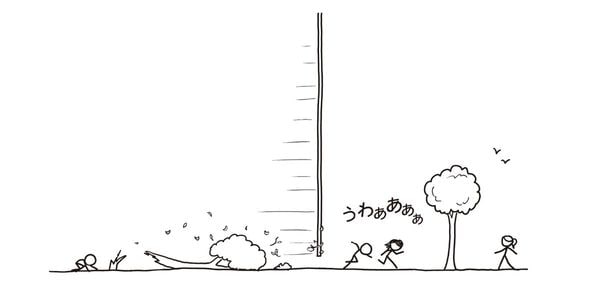 イラスト＝『もっとホワット・イフ？ 地球の1日が1秒になったらどうなるか』より