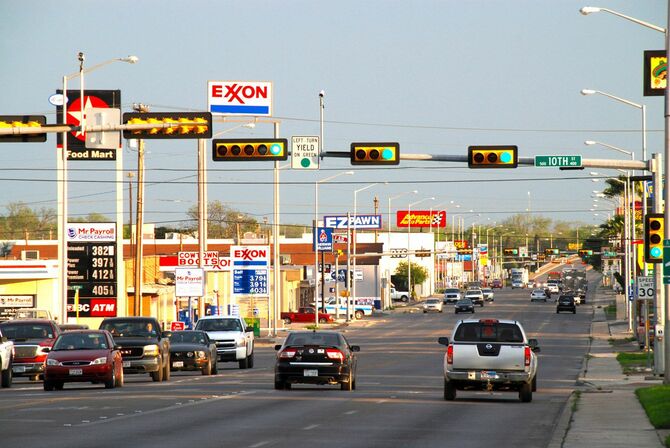 2012年のテキサス州デル・リオのメインストリート