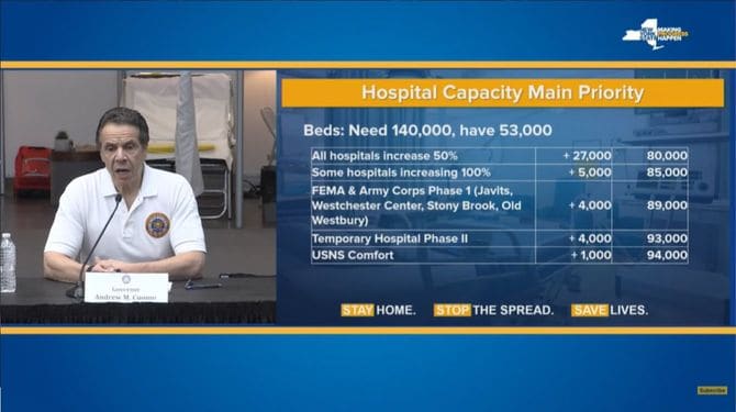 ニューヨーク州のアンドリュー・クオモ知事