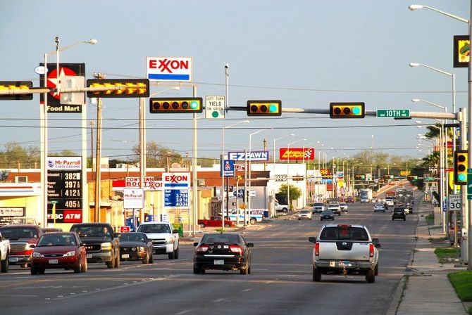 2012年のテキサス州デル・リオのメインストリート
