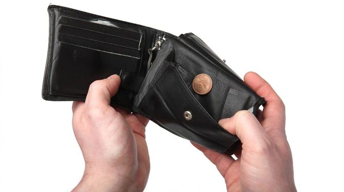 空になった財布
