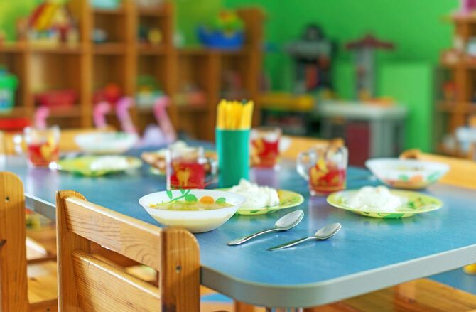 幼稚園での食事