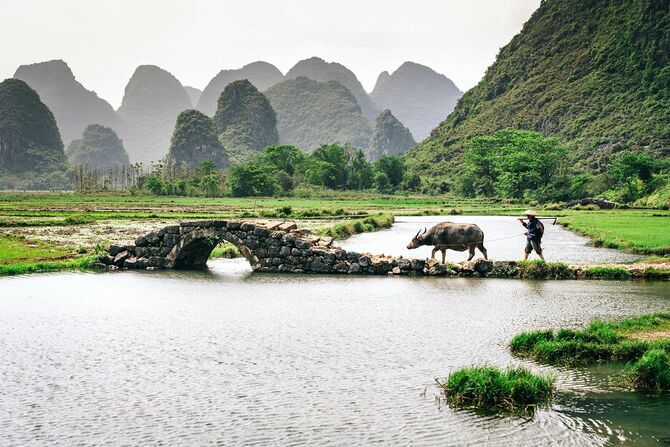 中国の農村風景