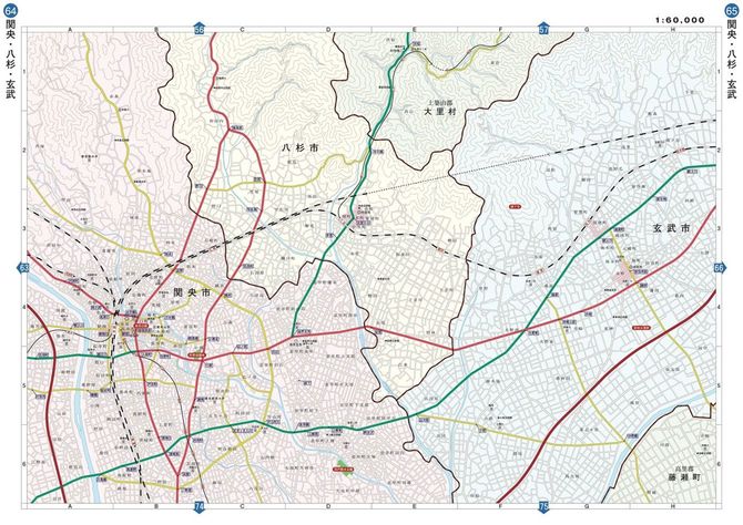 『64（ロクヨン）』の小道具として使用されたドラマの舞台の空想地図