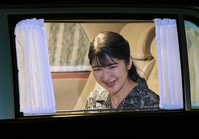 沖縄訪問を終え、羽田空港に到着された愛子さま＝2025年6月5日夜