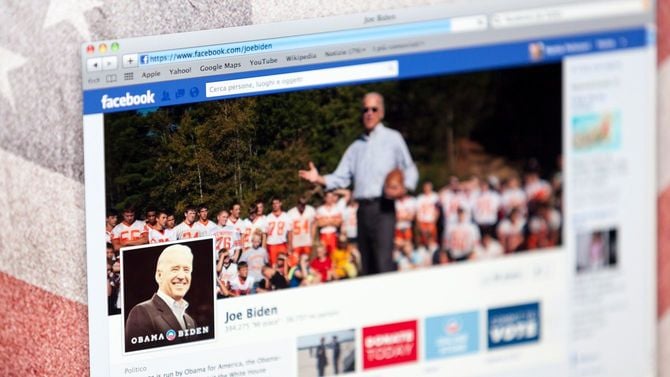 ジョーバイデンのFacebookファンページ