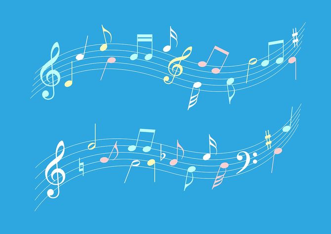 音符のハーモニー, ベクトルのイラスト