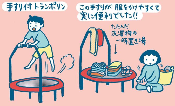 子ども部屋に置きっぱのトランポリン