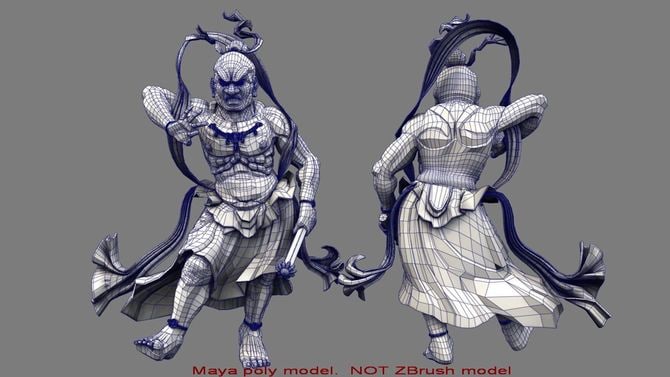 デモリール用に製作した仁王像