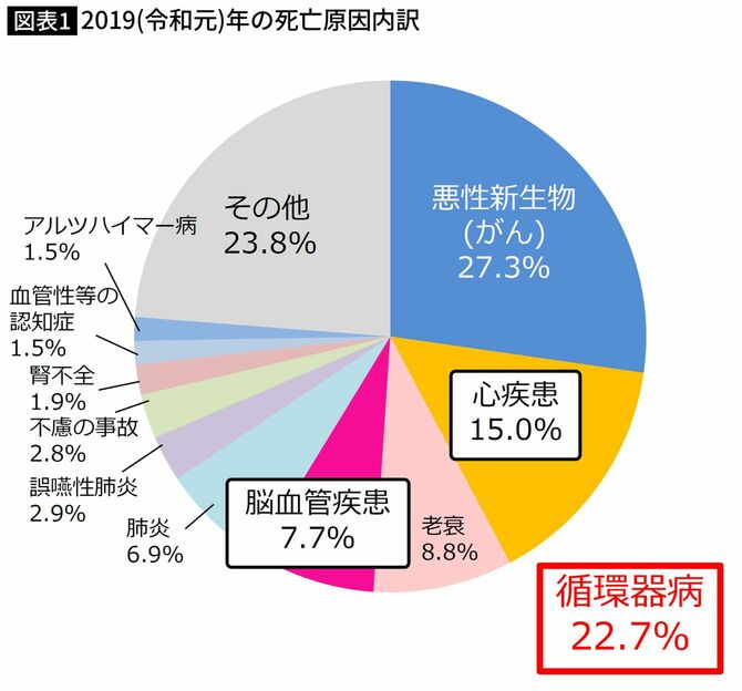 2019(令和元)年の死亡原因内訳
