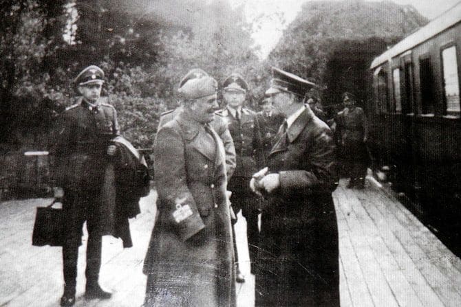 アドルフ・ヒトラーとベニート・ムッソリーニのステピナでの会談（1941年8月27日）