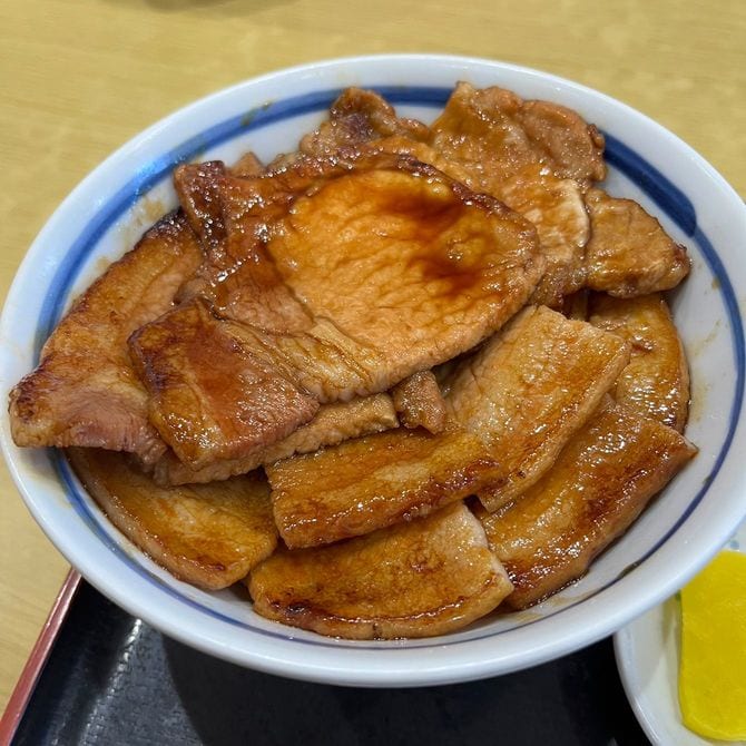 ぶた丼のとん田の「ロース・バラ盛り合わせ」