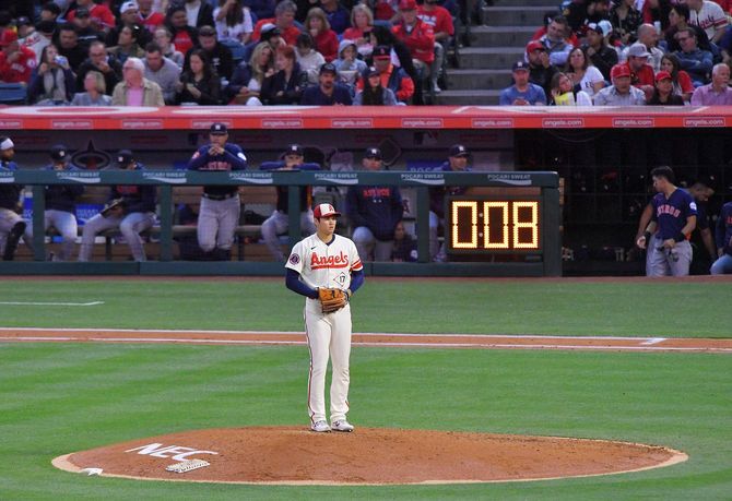 アストロズ戦に先発したエンゼルスの大谷翔平