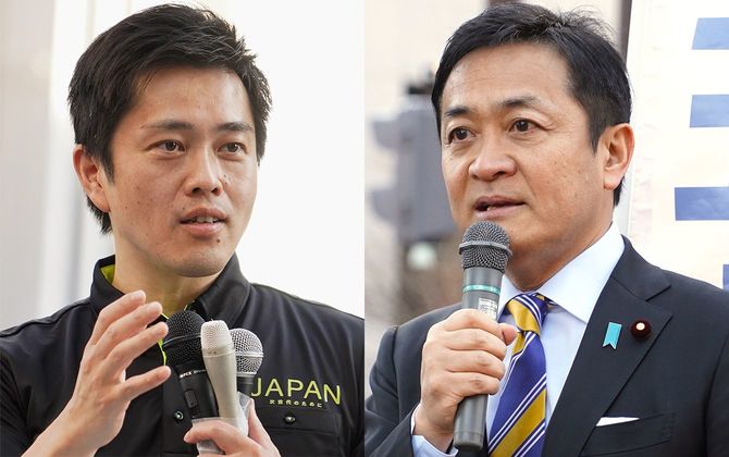 日本維新の会 吉村洋文代表、国民民主党 玉木雄一郎代表
