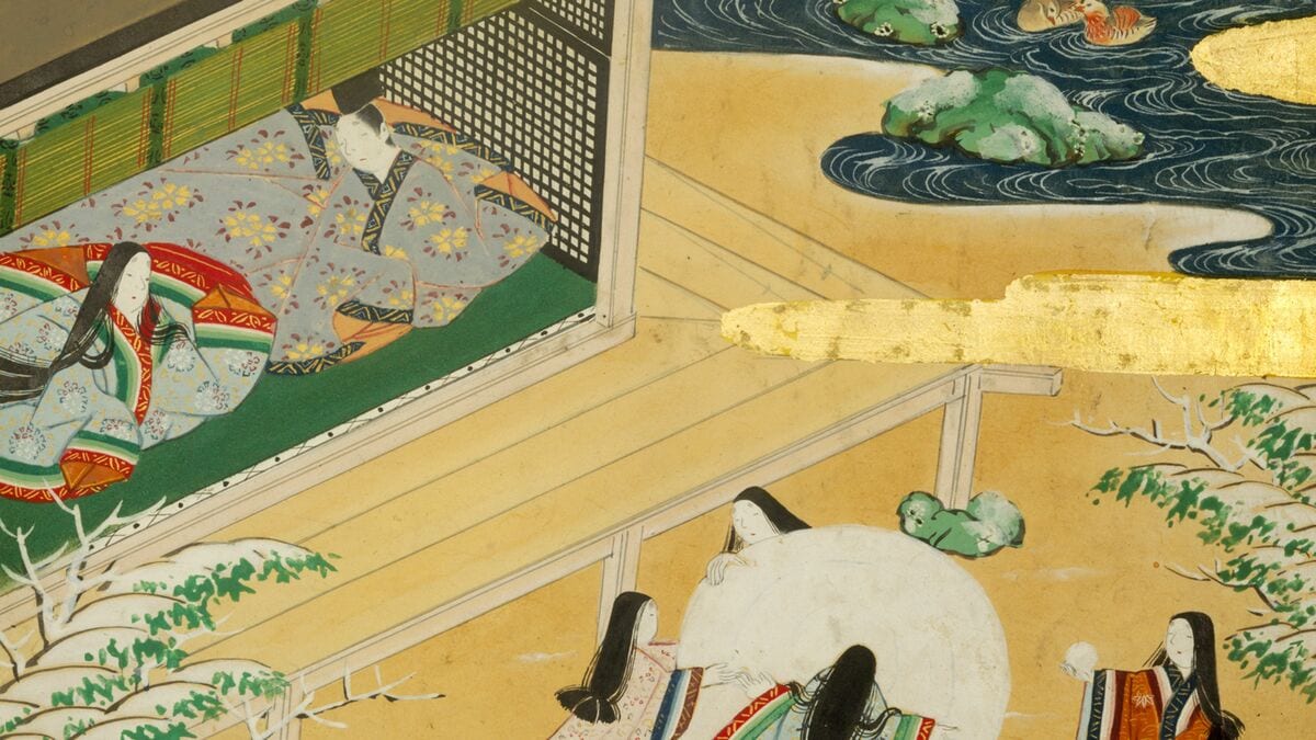 横前裕子、【源氏物語抄　朧月夜】、希少な画集画、新品高級額・額装付 これでは光源氏に雑に扱われても仕方ない…紫式部が『源氏物語』で｢最も