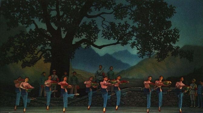 バレエ『白毛女』を描いた絵