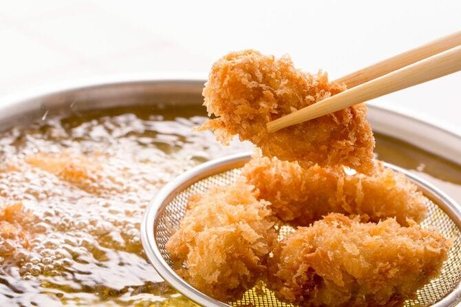 カキの揚げ物を調理