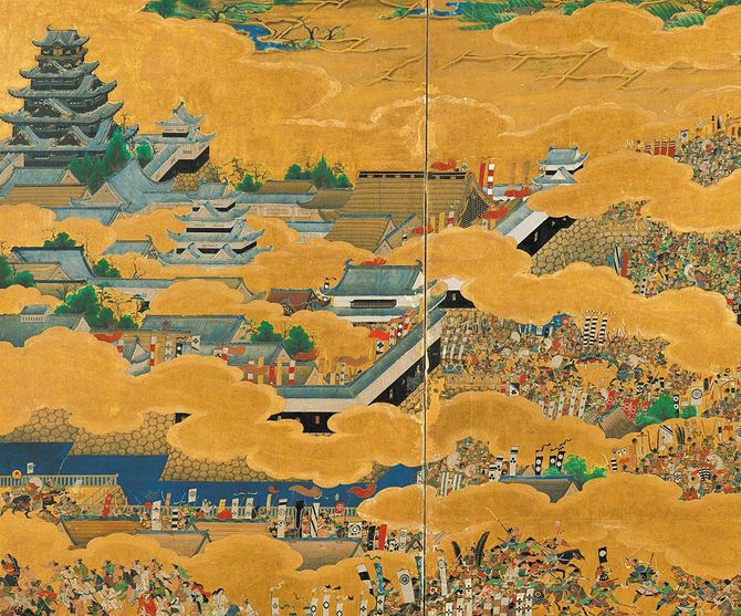 「大坂夏の陣図屏風」右隻（部分）