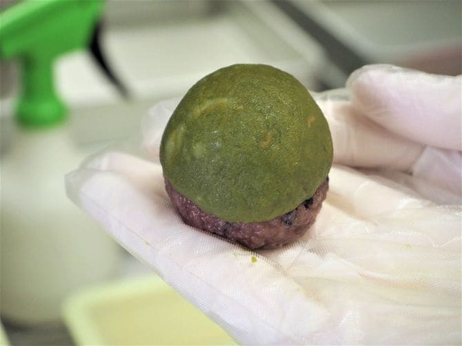 抹茶あんのおはぎ