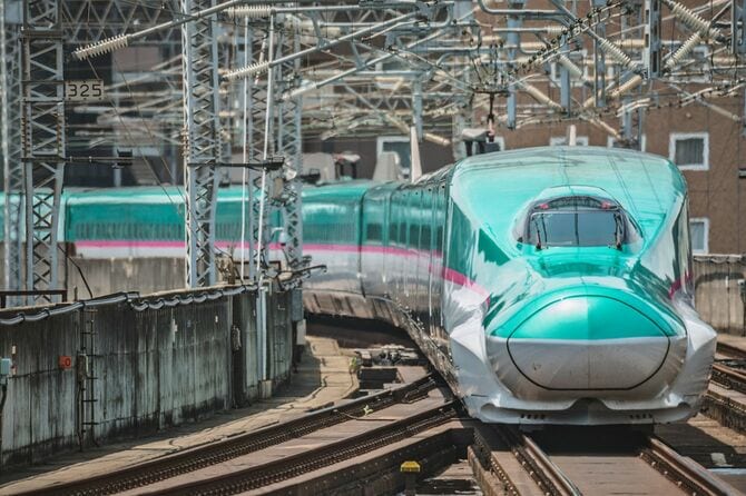 宮城県仙台市を走るE5系新幹線