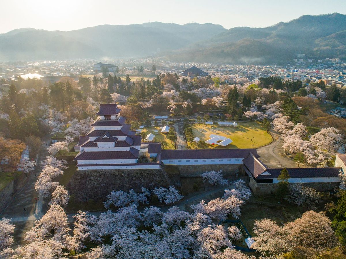 福島県 会津若松市　鶴ヶ城の桜