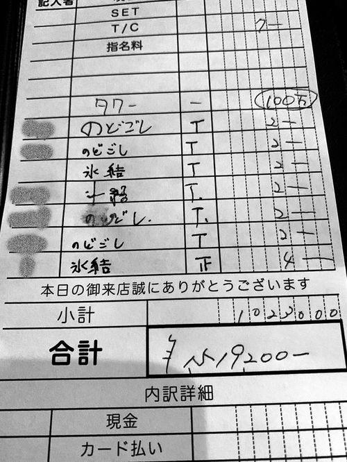 この日の会計は150万円を超えたという（写真＝『ルポ 新宿歌舞伎町 路上売春』より）