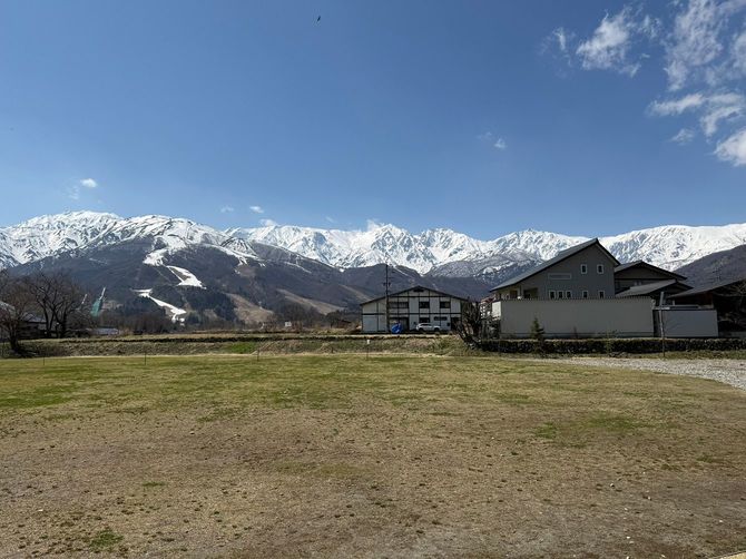 白馬村から見る北アルプスの山々