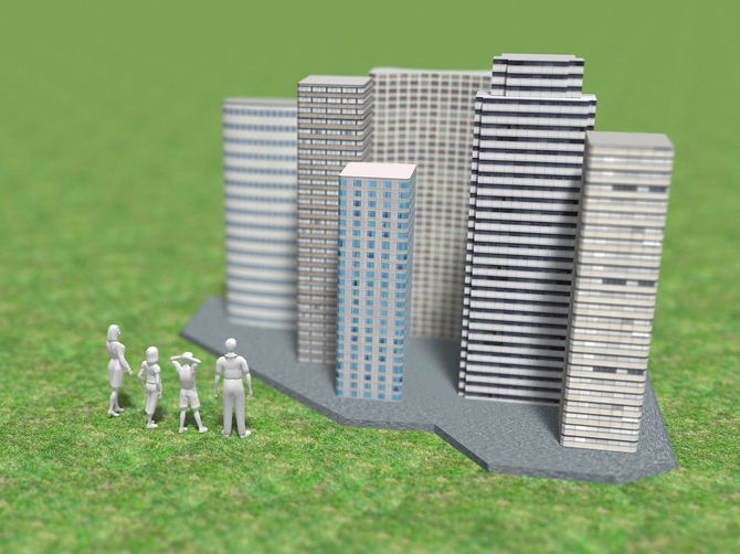 タワーマンションの模型