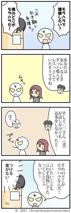 大貫憲介・榎本まみ『私、夫が嫌いです　モラ夫バスターが教える&ldquo;なぜかツライ&rdquo;関係から抜け出す方法』（日本法令）より（漫画＝榎本まみ）