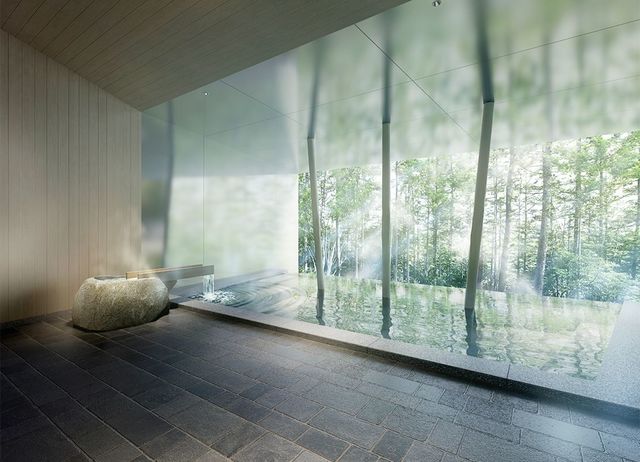 【図3】万代鉱温泉を引いた露天風呂