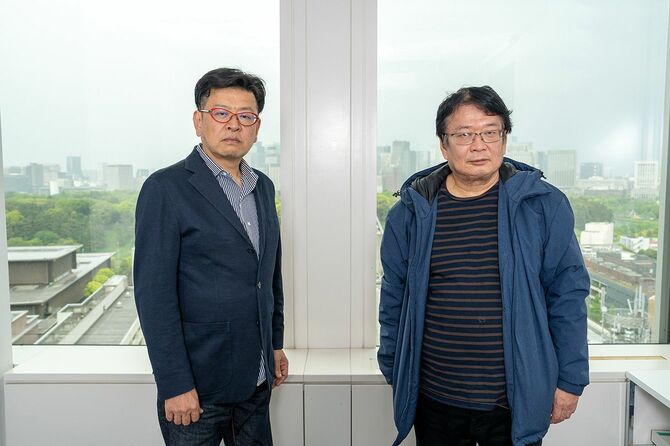 報道を含めたテレビ業界がどんどん萎縮していることを懸念する木村氏（右）と内山監督（左）。