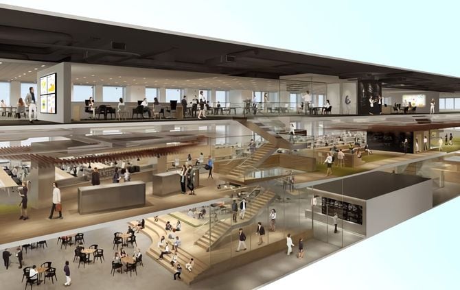 三菱地所新本社オフィスの全体イメージ（出典＝三菱地所）