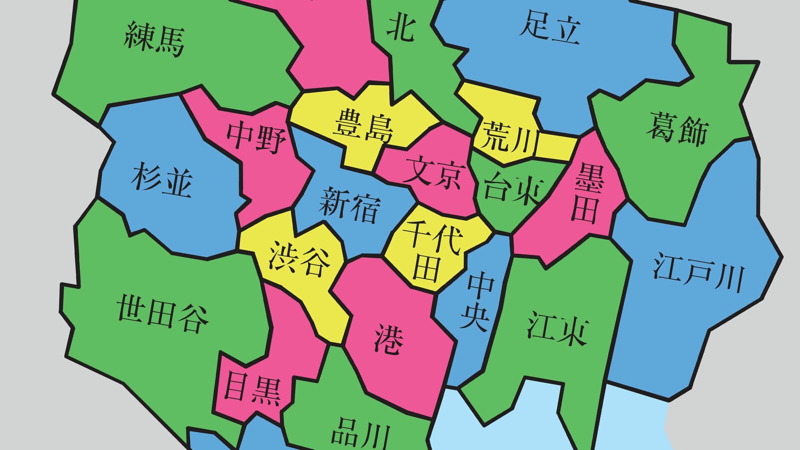 東京23区を｢最も少ない色｣で塗り分けるには何色必要か…解決まで124年もかかった数学の超難問を解説する 最終的な証明は｢エレファントな証明｣になった