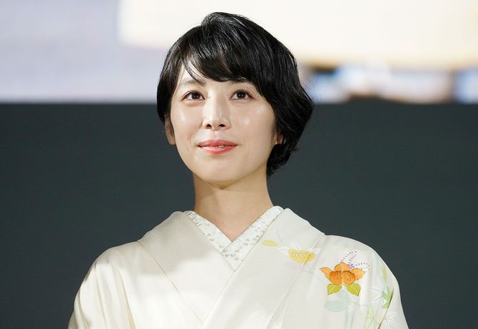 10月21日配信開始のアマゾンプライムのオリジナルドラマ「モダンラブ・東京～さまざまな愛の形～」の完成披露イベントに登壇した夏帆さん（＝2022年10月18日、東京都新宿区の新宿住友ビル）