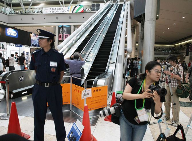 ビッグサイト事故・事故を起こしたエスカレーター