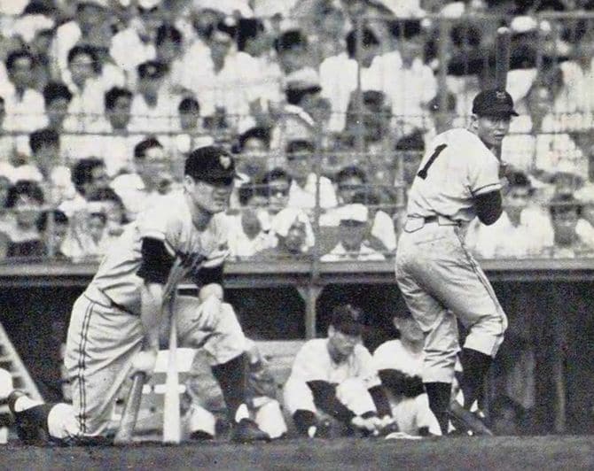 長嶋茂雄と王貞治。1963年撮影。