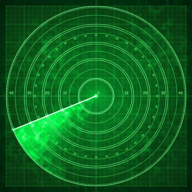 軍用レーダーのイメージ
