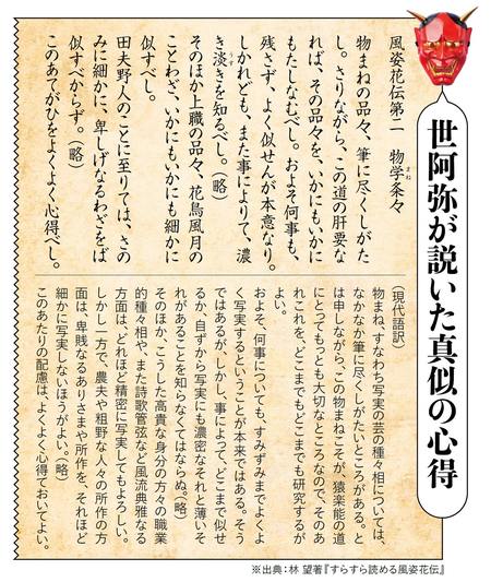 【図表】世阿弥が説いた真似の心得