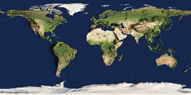 NASA提供画像の世界地図
