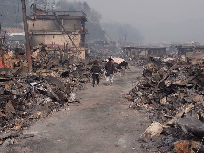 2011年3月14日の大槌町