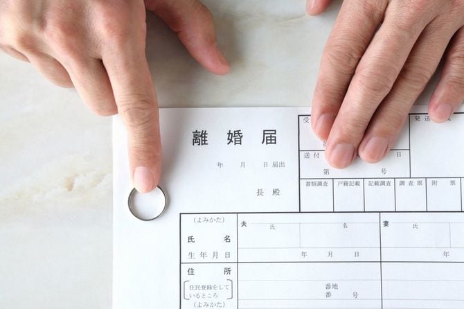 離婚届と指輪
