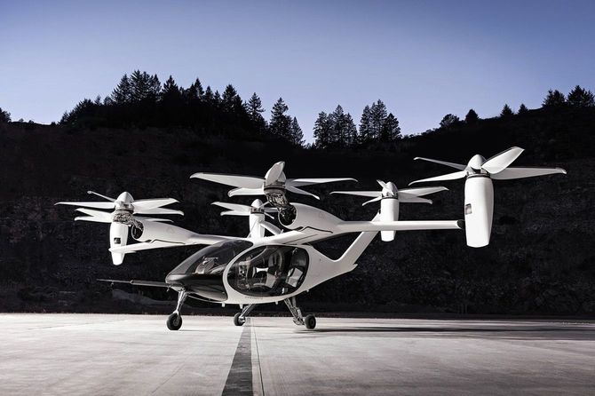Joby Aviation社の電動垂直離着陸機「eVTOL」。トヨタは同社に3.94億ドルを出資した